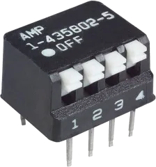 1-435802-5 - DIP- (Piano-) Schalter SPST 4 fach 24V 25mA