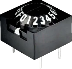 A6A-16R - Kodierschalter BCD hexadezimale 28V 100mA 16 Pos.