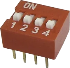 NDS-04V - DIP/DIL-switch Standard 4pol. P=2.54