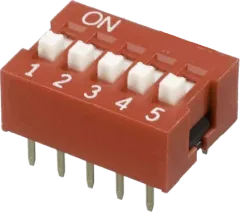 NDS-05V - DIP/DIL-Schalter Standard 5pol. RM=2.54