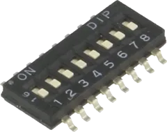 NHDS08 - SMD-DIP-Schalter 8polig Reihenabstand 6.15mm RM1,27mm