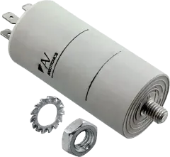 C878BF35100AA0J - Motoranlaufkondensator 10uF 470VAC 35x78mm Anschlüsse 2x6,3mm Flachstecker