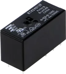 RT424012F - Relay DPDT 8A Ucoil 12VDC 360R