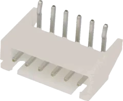 NX2500-06SMR - Wannenstiftleiste abgewinkelt 6polig RM2.5