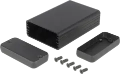 1455C801BK - Alu-Profilgehäuse 80x54x23mm schwarz eloxiert