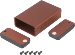 1455C801RD - Alu-Profilgehäuse 80x54x23mm rot eloxiert