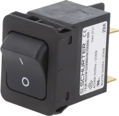 3-128-214 - Overcurrent switch 240VAC 60VDC 20A DPST 34x26mm