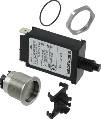 T12-221-10-MSM19ST - Thermal circuit breaker 10A 240VAC, 28VDC SPST Ø19m