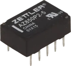 AZ850P2-5 - DPDT relay 30VDC 1A, 125VAC 0.5A Ucoil 5V 125R latching