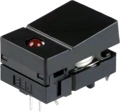 B3J-2100 - Taster SPST-NO 24VDC 0.85A schwarz mit roter LED 18x12x10.3mm RM9x12.5mm
