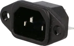 CS-028 - IEC Netz-Einbaustecker mit 6.3mm Flachsteckzungen