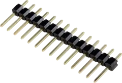 ZL201-14G - Stiftleiste 14pin gerade verzinnt selektiv vergoldet RM=2,54