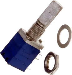 PTR902-2020F-A503 - Potentiometer carbon 2 sections 1 turn linear 50k (audio) ± 20% shaft flattened 6mm L:20mm