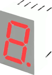 LTS2801AWC - 7Seg 7mm CA rot LowCur 600µcd