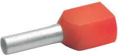 K9100RT - Aderendhülsen für 2x1,0 mm² rot VPE100