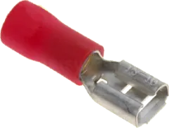 FH63X08RT - Steckhülse 6,3x0,8 1,0mm rot