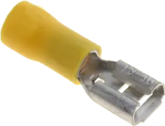 FH63X08GE - Steckhülse 6,3x0,8 6,0mm gelb