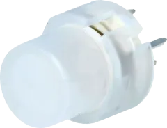 KS01-BL-5 - Taster rund Ø12mm SPST-NO 35VDC 10mA farblos mit weißer LED RM5x5mm